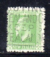 APR1083 - NEW NUOVA ZELANDA 1925 ,   Yvert  N. 177  Usato (2380A) Impressione Al Verso - Used Stamps