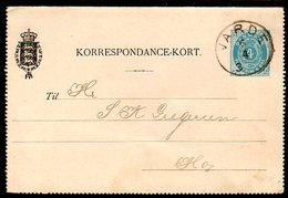 DENMARK 1888 Numeral In Oval Lettercard 4 Øre Used.  Michel K1 - Ganzsachen