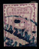 A316. KOLUMBIEN - 1866-1867 - MI#: 40 - USED - " SANTA MARTA FRANCA" - RARE CANCEL - Colombie