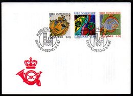 DENMARK 1987 Ribe Cathedral Artworks FDC.  Michel 891-93 - FDC