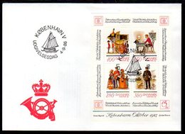 DENMARK 1986 HAFNIA '87 III Block  FDC.  Michel Block 6 - FDC