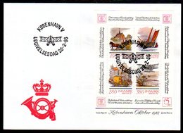 DENMARK 1986 HAFNIA '87 II Block  FDC.  Michel Block 5 - FDC