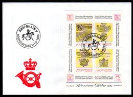 DENMARK 1985 HAFNIA '87 I Block  FDC.  Michel Block 4 - FDC