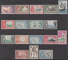 1956-60 Solomon Islands QEIII Definitives Complete Set Of 17 Mint Lightly Hinged - Iles Salomon (...-1978)