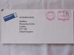 Finland 2000 Cover Helsinki To England - Machine Franking - Cartas & Documentos