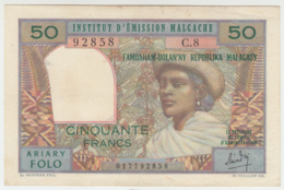 Madagascar  50 Francs 1969 VF+ Pick 61 - Madagascar