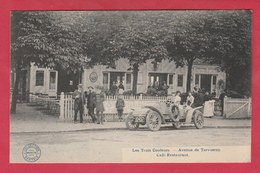 Woluwe-St-Pierre -Café-Restaurant " Les Trois Couleurs " ... Superbe Animation ,façade , Oldtimer - 1911 ( Voir Verso ) - St-Pieters-Woluwe - Woluwe-St-Pierre