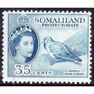 SOMALILAND PROTECTORATE 1953 QEII 35c Blue SG142 MH - Somaliland (Herrschaft ...-1959)