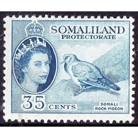 SOMALILAND PROTECTORATE 1953 QEII 35c Blue SG142 MH - Somalilandia (Protectorado ...-1959)