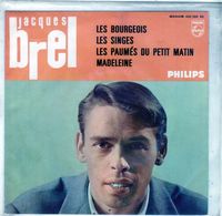 Pochette Sans Disque Sous Plastique-Jacques Brel - Les Bourgeois-Philips 432.766 - 1962 - Accessori & Bustine