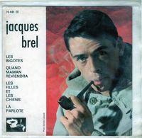 Pochette Sans Disque Sous Plastique - Jacques Brel - Les Bigotes - Barclay 70491 - 1962 - Accesorios & Cubiertas