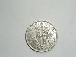 Monnaie Royaume-unie - 1/2 Crown George VI 1944 Argent En SUP - K. 1/2 Crown