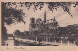 Cpsm 9x14 . PARIS Notre-Dame (et Sa Flèche) Vue Des Quais De La Seine - Notre Dame Von Paris