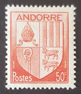 1944 New National Arms, Andorre Française,  *,**, Or Used - Ungebraucht