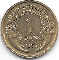 France  1 Franc  1938 Km 885   Xf - 1 Franc