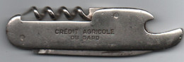 Tire_bouchon   Crédit Agricole Du Gard  75 Mm - Armas Blancas