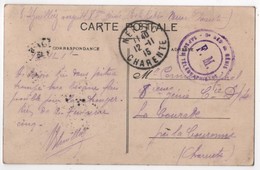 Marcophilie Sur Cpa Rochecorail Cachet FM 8ème Régiment Du Génie Sapeurs Télégraphistes - Military Postage Stamps