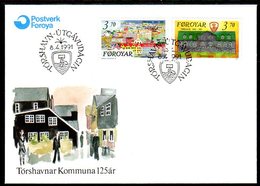 FAROE IS. 1991 Torshavn 125th Anniversary On FDC.  Michel 217-18 - Islas Faeroes