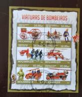 MOZAMBIQUE Pompiers, Pompier, Firemen, Bomberos. Feuillets 6 Valeurs Emis En 2013 Oblitéré, Used - Feuerwehr