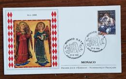 MONACO NOEL Peinture, Beaux Arts FDC, Enveloppe 1 Er Jour,  13 Decembre 1999. - Weihnachten