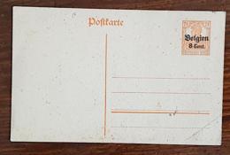 ALLEMAGNE Entier Postal Type Germania Surchargé Belgien 8 Centimes. Neuf - Briefe U. Dokumente