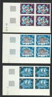 Wallis,1972 Série Pirogues Neufs ** Non Dentelés, Blocs De 4 Coins Datés Cote YT 280€ - Imperforates, Proofs & Errors