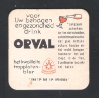 Bierviltje - Sous-bock - Bierdeckel : ORVAL - KWALITEITS TRAPPISTENBIER  (B 1129) - Sous-bocks