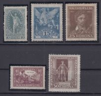 Hungary 1923 Mi#369-373 Mint Never Hinged - Unused Stamps