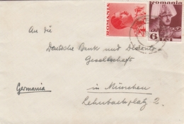 Roumanie Lettre Pour L'Allemagne 1935 - Marcofilie