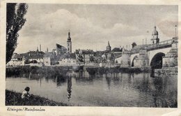 Kitzingen , Mainfranken - Stadtansicht Mit Brücke Und Fluss - Feldpost 1942 Von Würzburg - Kitzingen