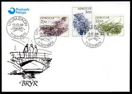 FAROE IS. 1986 Old Bridges On FDC.  Michel 142-44 - Faeroër