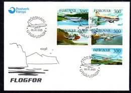 FAROE IS. 1985 Aircraft On FDC.  Michel 125-29 - Faroe Islands