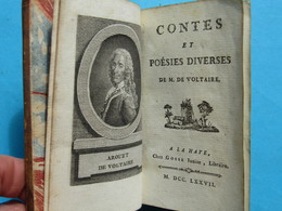 1777 Contes Et Poésies De M. De Voltaire Ed Gosse à La Haye (Pays Bas) - 1701-1800