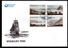 FAROE IS. 1985 Landscape Paintings On FDC.  Michel 112-15 - Faeroër