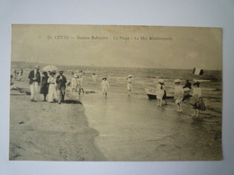 GP 2019 - 1235  CETTE  (Hérault)  :  Station Balnéaire  -  La Plage  -  La Mer Méditerranée   1905   XXX - Sete (Cette)