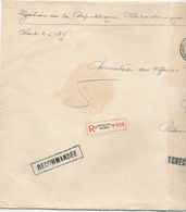 163/29 -  Grande Enveloppe Recommandée TP Képi Et Héraldique BRUXELLES 1936 Vers PRAGUE - TARIF 7 F 50 = 5 Ports - 1931-1934 Képi
