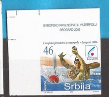2006 148  WATERPOLO BEOGRAD SPORT  SRBIJA SERBIA JUGOSLAWIEN JUGOSLAVIJA RRR IMPERFORATE  MNH - Water Polo