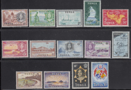 Tonga 1953 MH Sc 100-113 Scenic Issue Maps, Coat Of Arms - Tonga (...-1970)