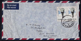 Ca0297 ZAIRE 1989  Balloon Stamps On Kamina 1 Cover To UK, I.10(E) Cancellation - Gebraucht