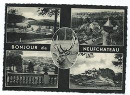 CPSM MULTIVUES BONJOUR DE NEUFCHATEAU, PROVINCE DE LUXEMBOURG, BELGIQUE - Neufchâteau