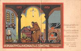 08138 "DEPURATIVO DEI MONACI DI S. SIMONE - FARMACIA SAN SIMONE - TORINO" CALENDARIO ORIG. 1931 A. IX - Tamaño Pequeño : 1921-40