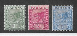 Malaya Pahang 1892-95, Set, Scott # 11-13, VF Mint Hinged* (RN-4) - Penang