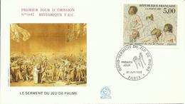 FRANCE - FDC - PREMIER JOUR D'ÉMISSION - SERMENT DU JEU DE PAUME - 20 JUIN 1989 - 1980-1989