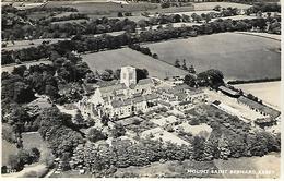 Real Photo Postcard, Air View, Mount Saint Bernard Abbey, Topographical Landscape, Houses. 1957. - Leicester