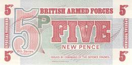 5 Five New Pence UNC - British Troepen & Speciale Documenten