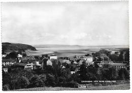 Real Photo Postcard, Laugharne, View From Town Park. Sea View, Landscape, Houses. - Carmarthenshire