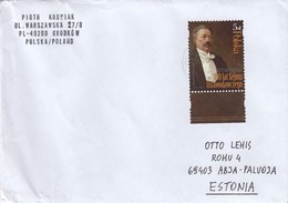 GOOD POLAND Postal Cover To ESTONIA 2019 - Good Stamped: Trampczynski - Covers & Documents