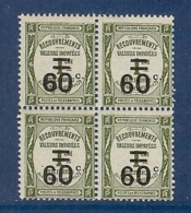 TAXE N° 52a 6 LARGE DANS BLOC DE 4 TTB ** - 1859-1959 Mint/hinged