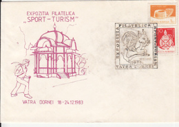 78961- SPORTS AND TOURISM PHILATELIC EXHIBITION, SPECIAL COVER, 1983, ROMANIA - Cartas & Documentos