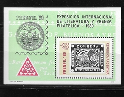 ARGENTINA   1979 "Prenfil 80" - International Exhibition Of Philatelic Literature And Journalism, Buenos Aires  ** - Nuevos